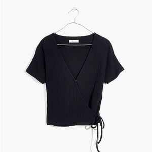 Madewell Ribbed Wrap Crop Top